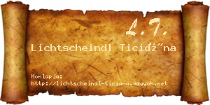 Lichtscheindl Ticiána névjegykártya